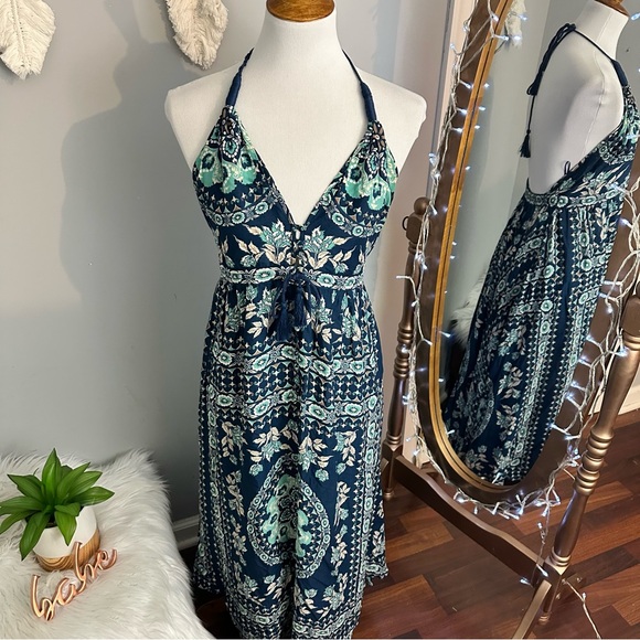 ✨vintage✨ Spell Pandora Kerchief Halter Dress - Picture 5 of 14